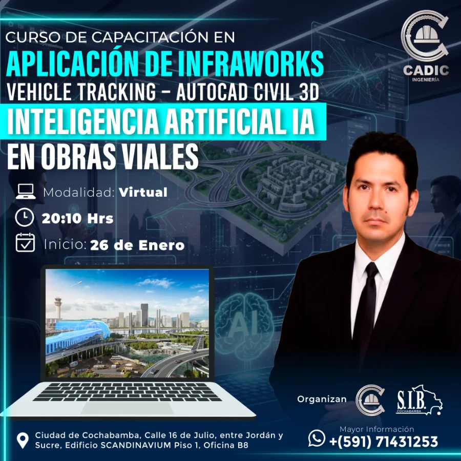 APLICACIÓN DE INFRAWORKS – VEHICLE TRACKING – AUTOCAD CIVIL 3D – INTELIGENCIA ARTIFICIAL IA EN OBRAS VIALES