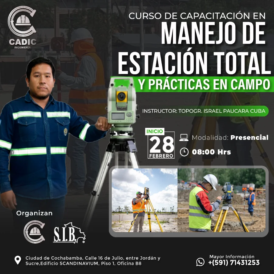 MANEJO DE ESTACIÓN TOTAL Y PRÁCTICAS EN CAMPO